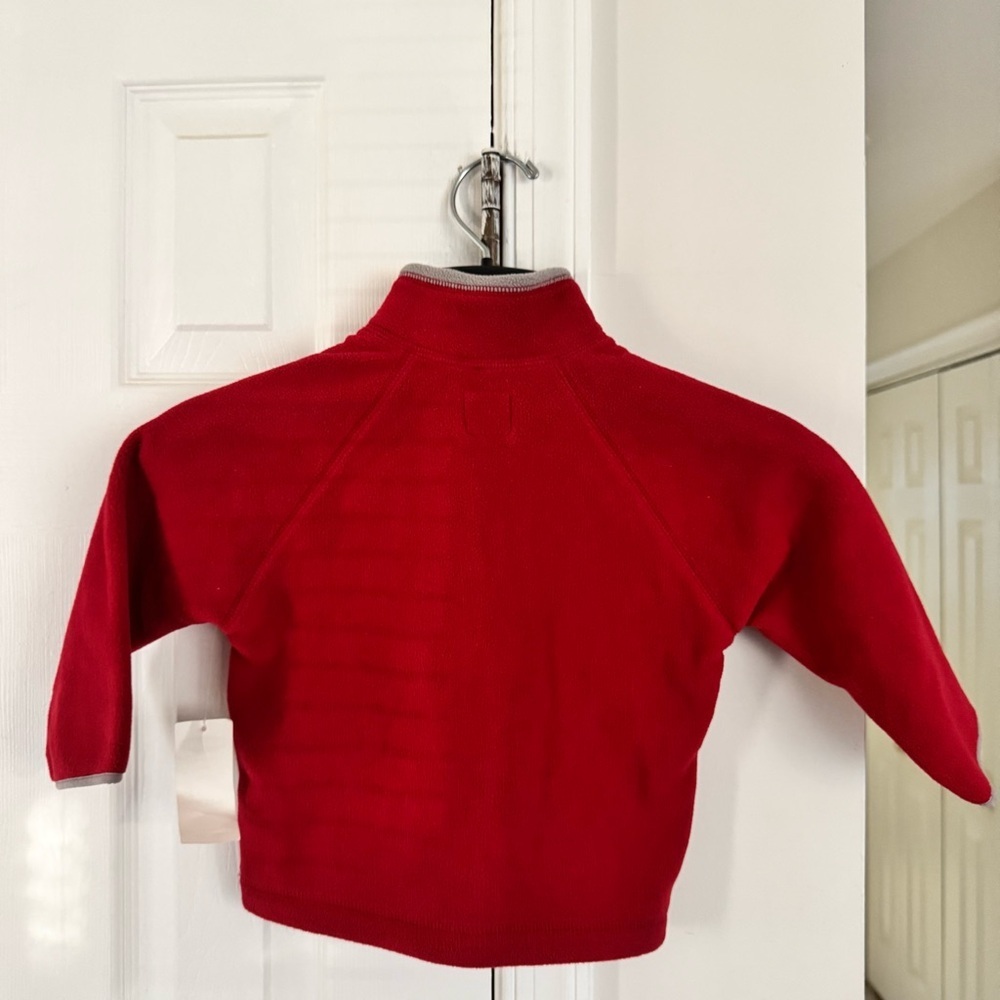 Old Navy Toddler 18-24M Red Fleece 1/4 Zip Pullover Sweater Top Soft Warm Cozy - Picture 2 of 10